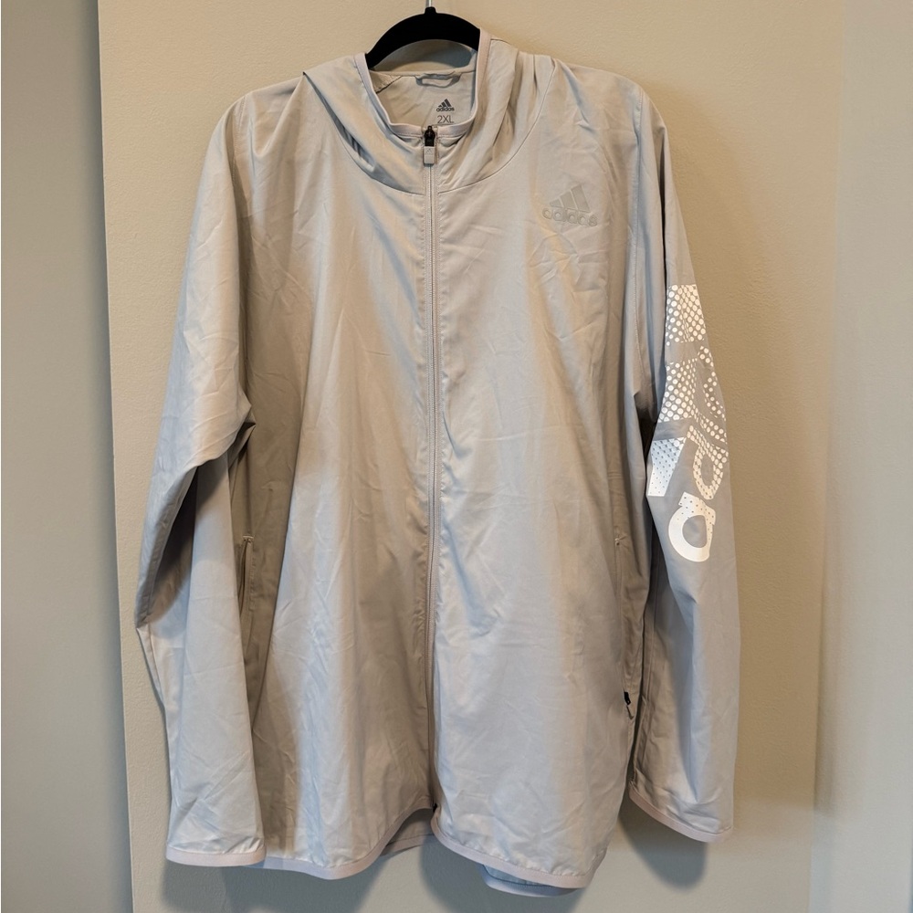 Adidas Silver Hooded Jacket